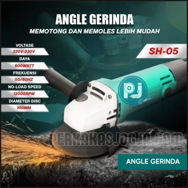 Jual Mailtank SH05 Gerinda Tangan 4 Inch Murah Berkualitas 600W Angle Grinder Multifunction - Gambar 8